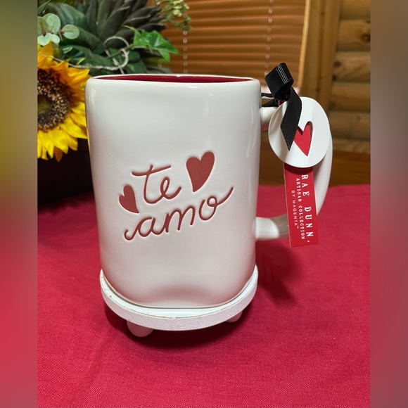 Rae Dunn Valentines TE AMO Mug and Towel Set - Picture 3 of 4